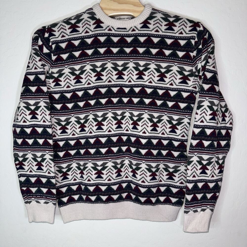 Pacsun Mens Cotton Blend Geometric Southwestern Crewneck Sweater Size Large